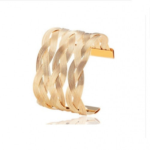 Cuff Bangle Star - Wide Cross Gold Bangles Bracelets Accessories